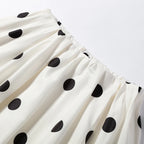 Fashion Women's Lady Suit Halter A-line Tops Bud Loose Skirt Polka Dot Set