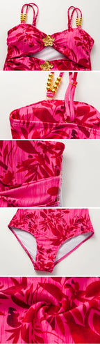Ruffle Cutout One Piece Swimsuit With Skirt For Fresh Summer Beachwear Vibe