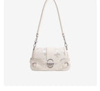 Whimsical Fairycore White Shoulder Bag With Butterfly Print Dreamy Harajuku Style Purse