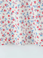 Women Fashion Sweet Floral Print Chic Halter Neck Cami Mini Y2K Embroidery Backless Dress