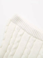 Sexy Vintage Hooded Knitted Long Sleeve Set