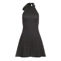Polka Dot Halter Dress For Women Backless Mini