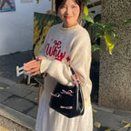 Dreamy Harajuku Bow Bucket Bag Blue Crossbody