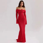 Lace Evening Dress Sleeve Elegant Party Gown