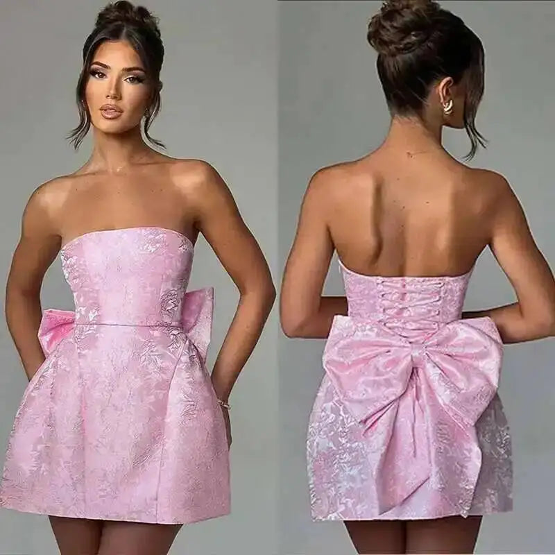 Backless Halter Evening Dress With Lace Jacquard For Elegant Special Occasions