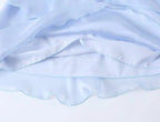 Dreamy Light Blue Halter Backless Mini Dress With Tiered Ruffle Accents