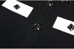 Diamond Buckle Knit Top With Elastic Fit Long Sleeve Pullover Round Neck For Women