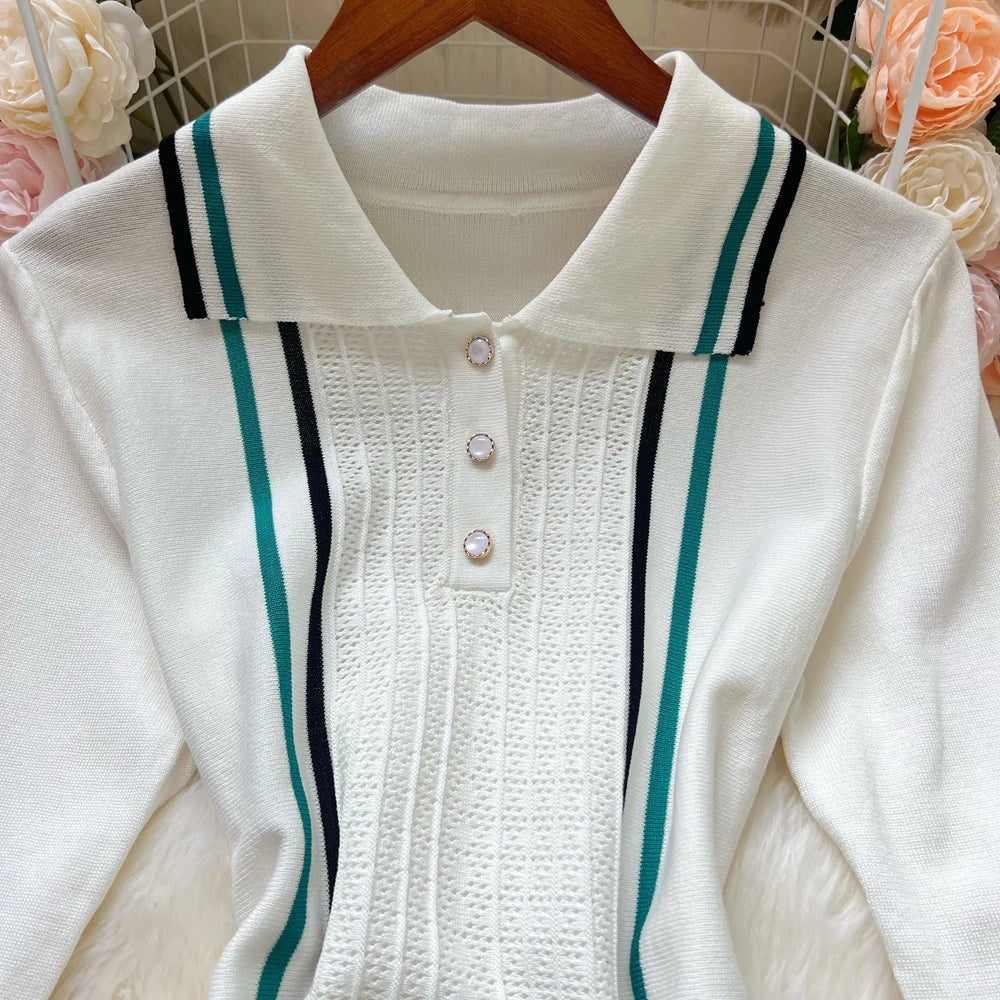 Knit Mini Dress With Ruffles
