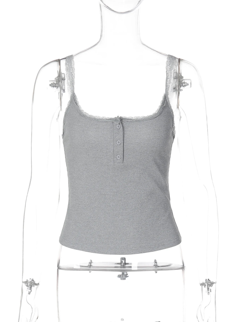 Square Collar Backless Single Breasted Ruffles Camisole