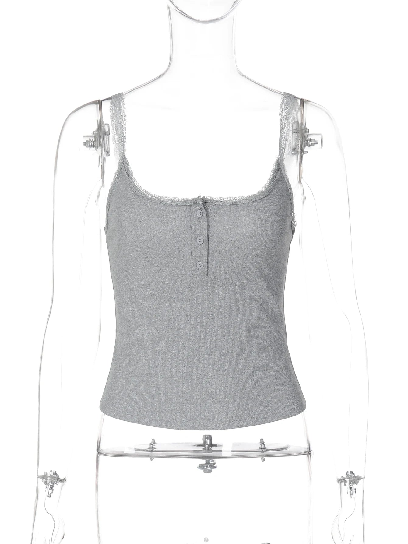 Square Collar Backless Single Breasted Ruffles Camisole