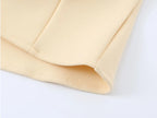 Flirty Apricot Applique Camisole With Ruched Chest O Neck Knit Tank Top