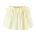 Radiant Bow Accent Ruched Bust Tank Top With Open Button Front And Rope Laced Waist Mini Skirt Set