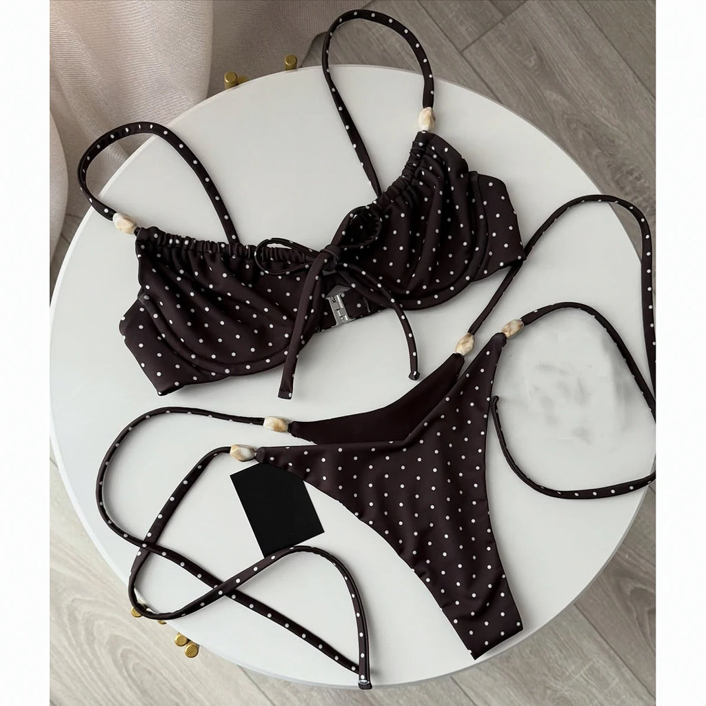 Beaded Push Up Bikini Set