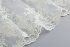 Floral Embroidered Lace Sheer Skirt Overlay
