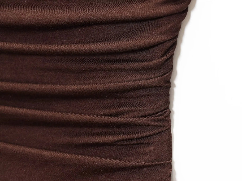 Elegant Strapless Off Shoulder Pleated Maxi Dress With Slim Silhouette