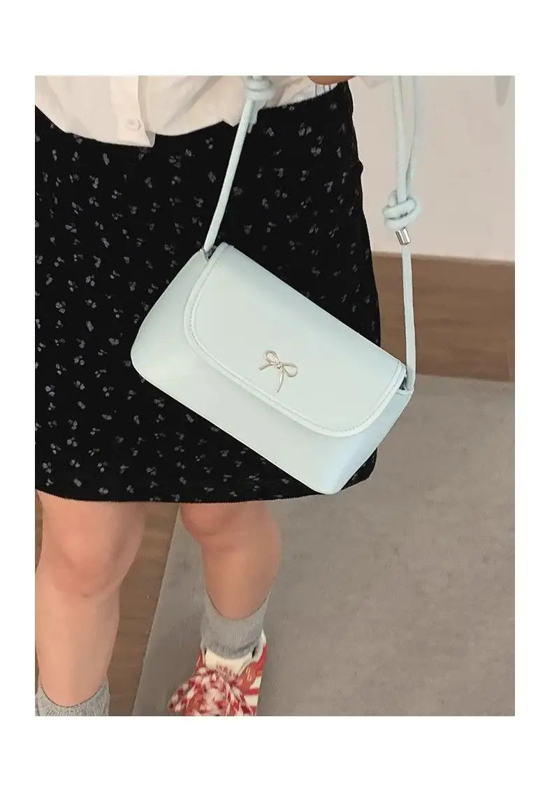 Sweet Harajuku Style Blue Baguette Bag Purse