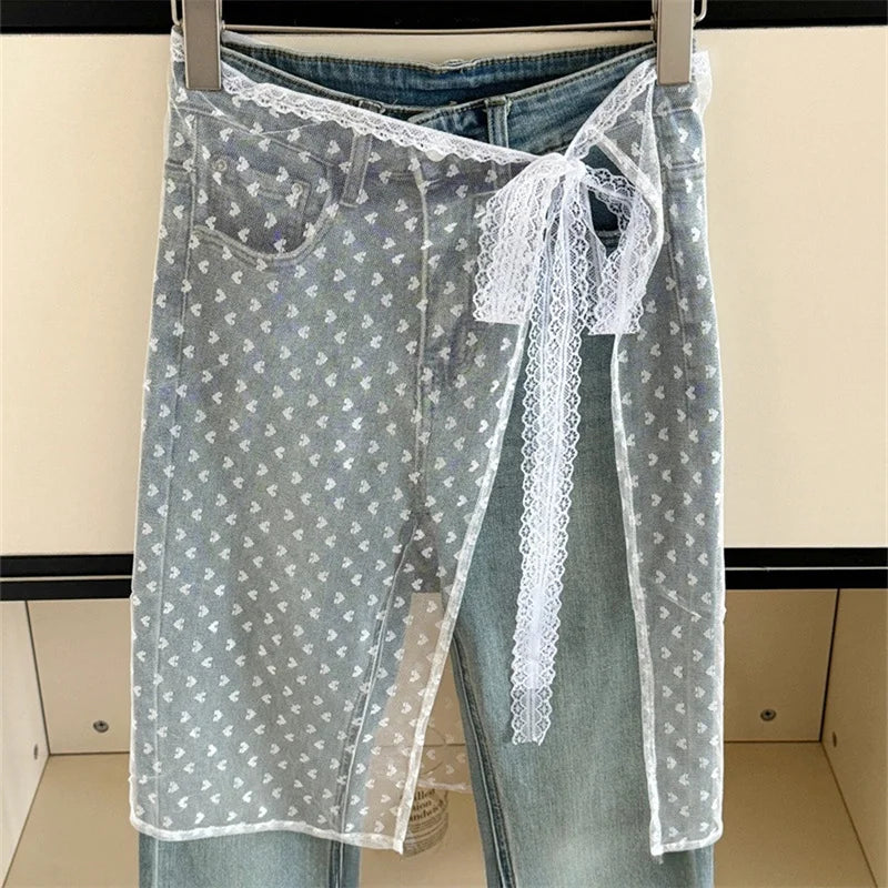Lace Layered Gauze Skirt With Wrap Style Spicy Girl Streetwear Look For Bold Everyday Chic