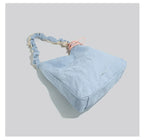 Pastel Ruched Strap Shoulder Bag