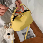 Soft Leather Bucket With Gold Button Tassel Luxe Everyday Shoulder Satchel For Women