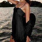 Summer Style One-line Collar Lust Chiffon Dress
