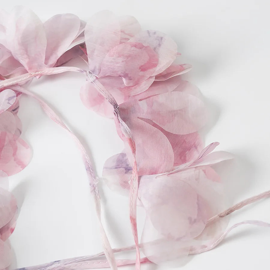 Petal 3D Flower Ruffle Camisole Dress With V Neck Backless Evening Look
