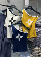 Dreamy Patchwork Camisole With Skew Collar