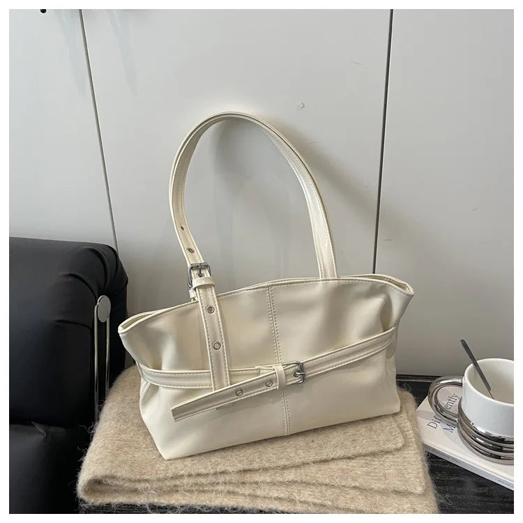 Vintage Inspired Minimalist Tote Bag With Top Handle Large Capacity