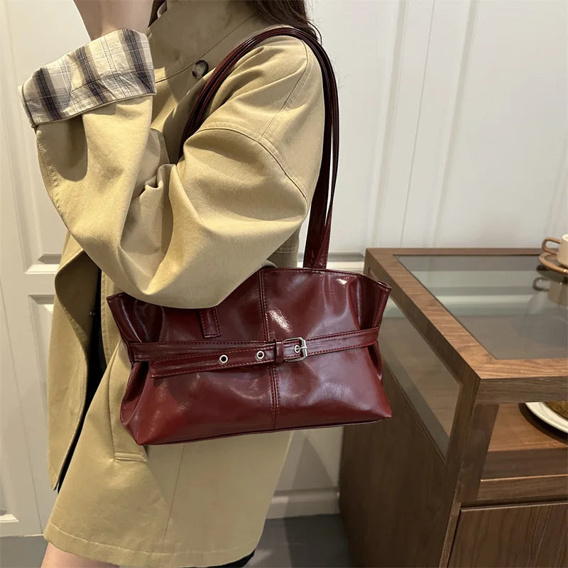 Vintage Inspired Minimalist Tote Bag With Top Handle Large Capacity
