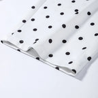White With Black Dots Halter Top And Vest Capri Pants Set Two Piece