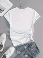 Cotton Tee With Seafood Fruit Pattern Loose Fit Graphic Top Vintage Inspired