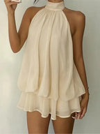 Backless Halter For Women Elegant Mini Dress