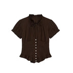 Elegant Chest Cutout Top With Elastic Waist