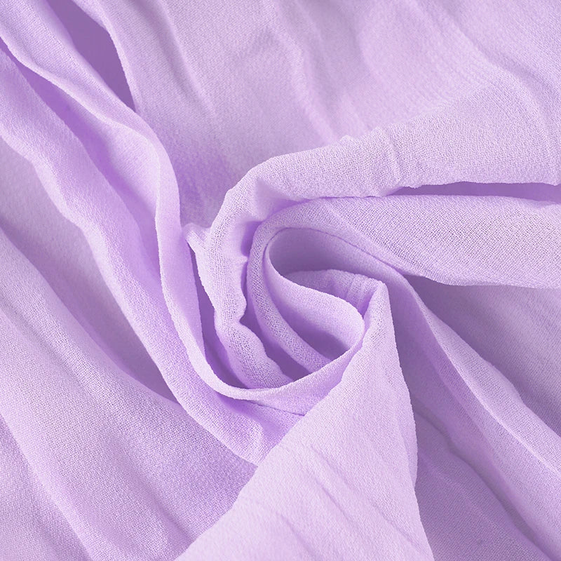 Purple Chiffon Backless Sundress With Deep V Neck A-Line Mini