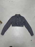 Plaid Streetwear Set With Cropped Shirt And Mini Skirt