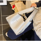 Women Stone Pattern Handbag Chic Shoulder Style Casual Messenger Versatile Bucket Wallet Included