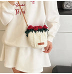 String Bucket Bag For Women Lightweight Crossbody Versatile Hollowout Design