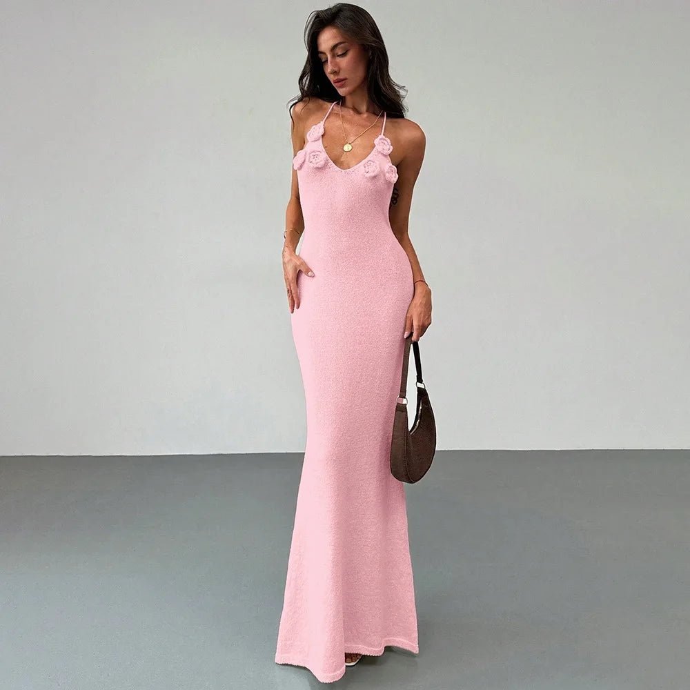 Women Knit Spaghetti Strap Sleeveless