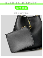 Gold Metallic Irregular Bucket Bag With Ball Base Leather Tote