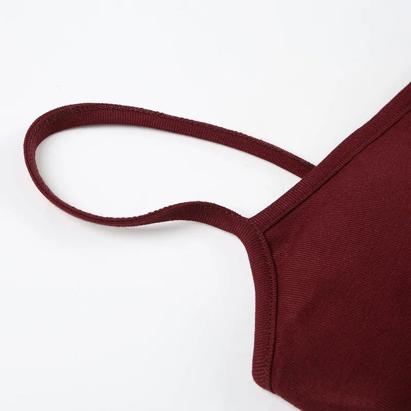 Lace Splice Hollow out Strap Design Streetwear Slim Fit with Chest Pad Ruffle Trimmed Underwear Set