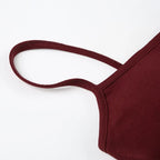 Lace Splice Hollow out Strap Design Streetwear Slim Fit with Chest Pad Ruffle Trimmed Underwear Set