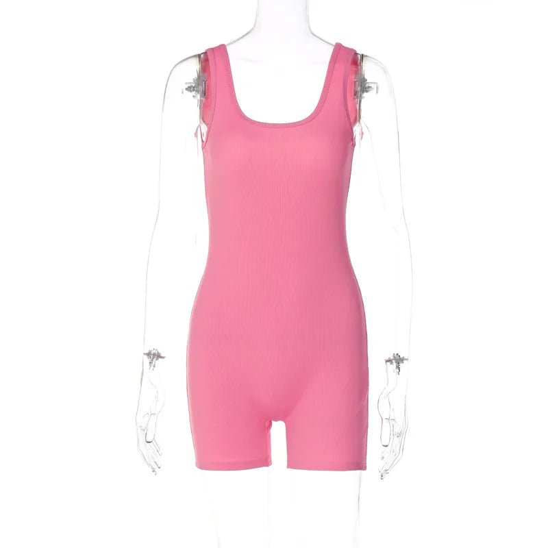 Women Sleeveless Playsuit Short Jumpsuit