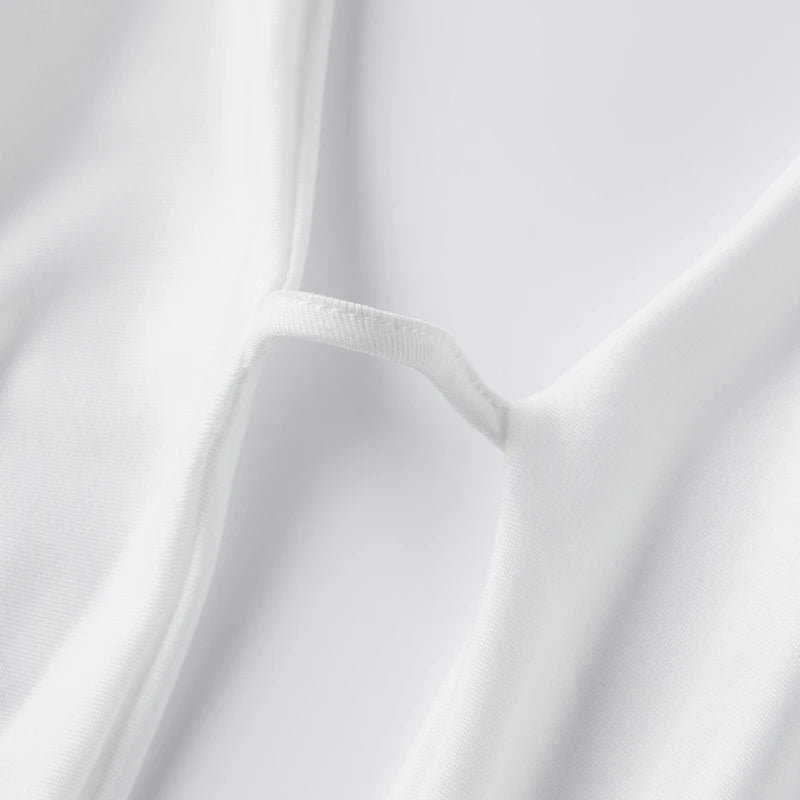Silky Satin Halter Crop Top With Cowl Neck Backless