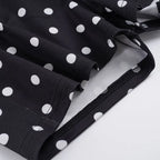 Cute Black Polka Dot Halter Two-piece Set Sexy Beachwear For Summer