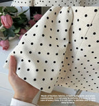 Polka Dot Gingham Mini Dress With Square Collar