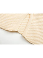 Apricot Knit Tee With Vintage Nineties Aesthetic Long Sleeve Striped Top For Cozy Layering