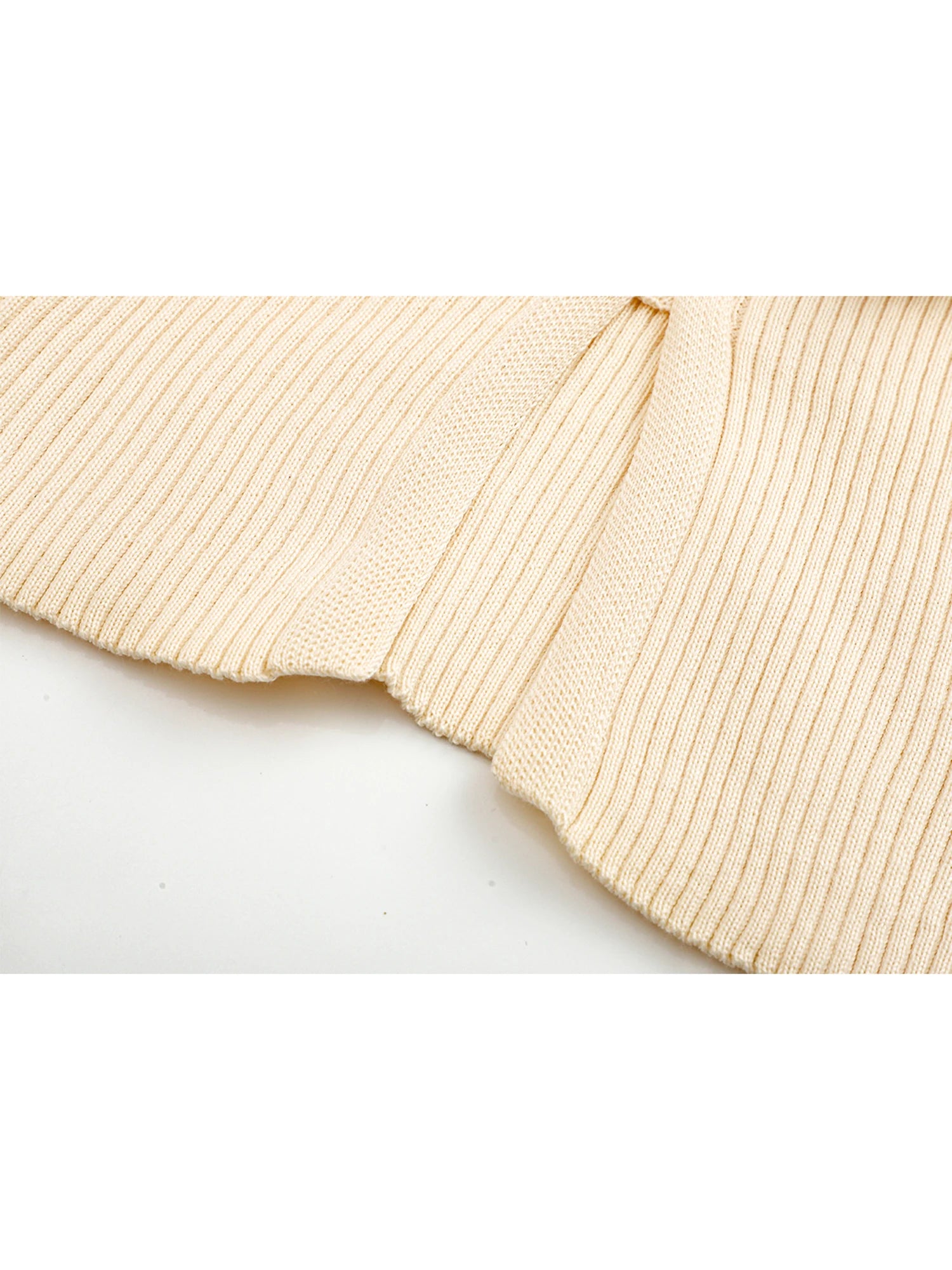 Apricot Knit Tee With Vintage Nineties Aesthetic Long Sleeve Striped Top For Cozy Layering