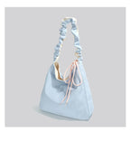 Pastel Ruched Strap Shoulder Bag