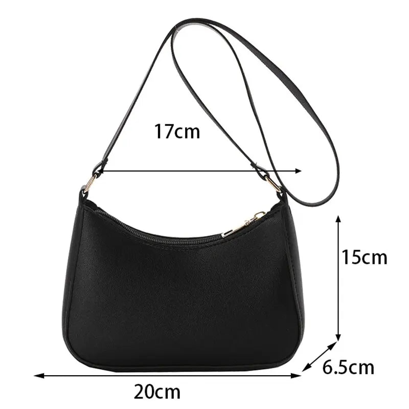 Solid Color Square Handbag Minimalist Crossbody Underarm Bag