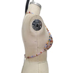 Enchanting Multicolor Beaded Crystal Fantasy Body Chain For Festival Wear And Nightlife Glow
