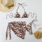 Triangle Bikini Set With Cover Up